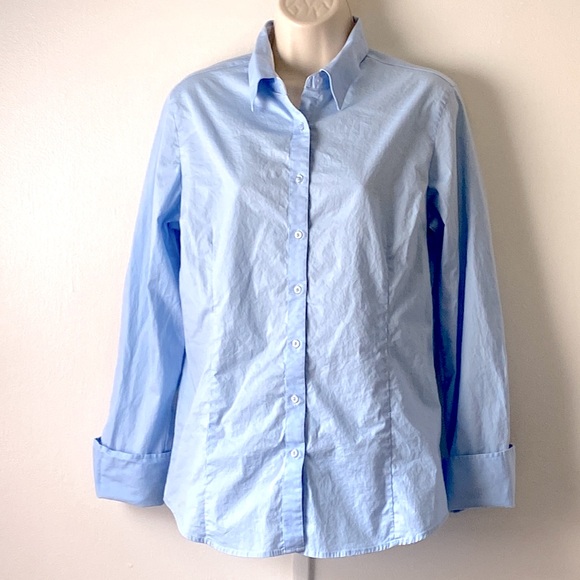 Esabel.C Women’s Button Down Blouse Long sleeve Cotton Stretch Size M - Picture 10 of 10